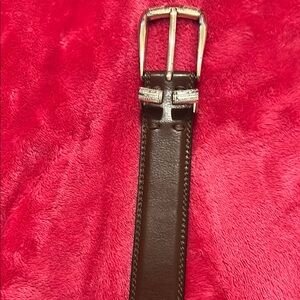 George Men's Leather Belt Size XL 44 Brown